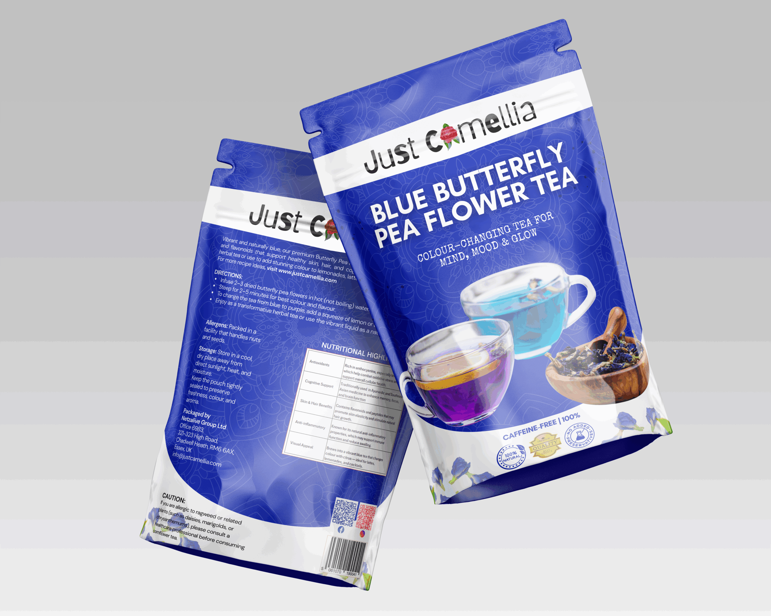 Just Camellia Blue Butterfly Pea Petals