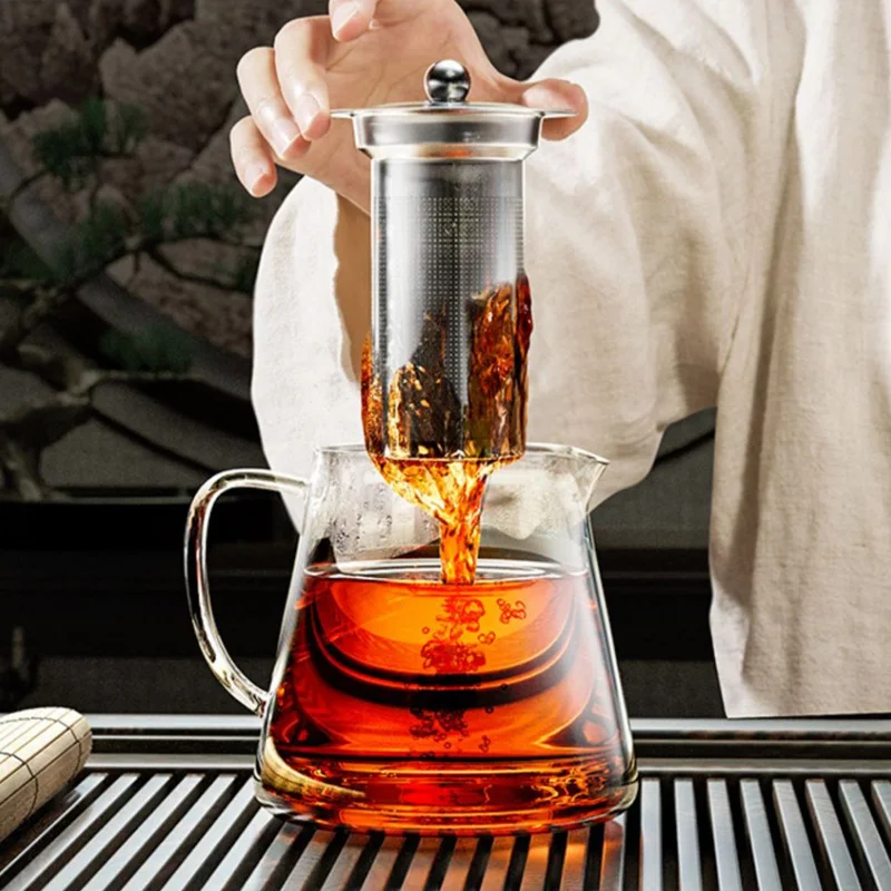 Heat Resistant Glass Teapot with Stainless Steel Infuser - Image 4
